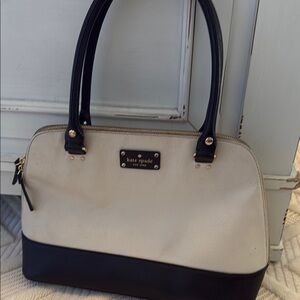 Kate Spade Black and Cream Satchel Bag